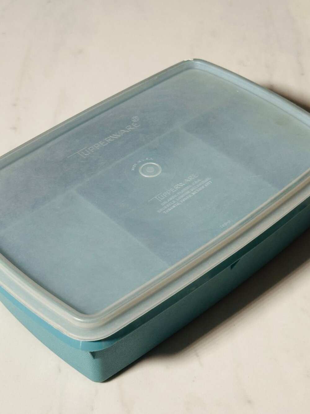Tupperware Tuppercraft Blue Stow-N-Go Sewing Craft Bento Tackle Box Organizer
